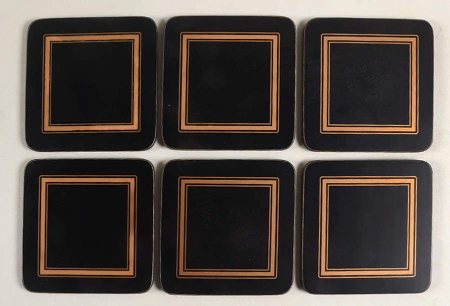 Coasters Square Corkback Coaster - Set of 6 by Pimpernel International-1