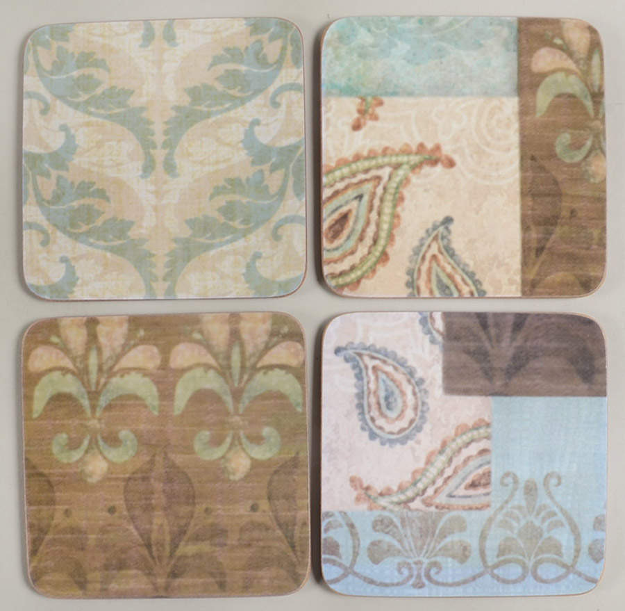 Coasters Square Corkback Coaster - Set of 4 by Pimpernel International-1