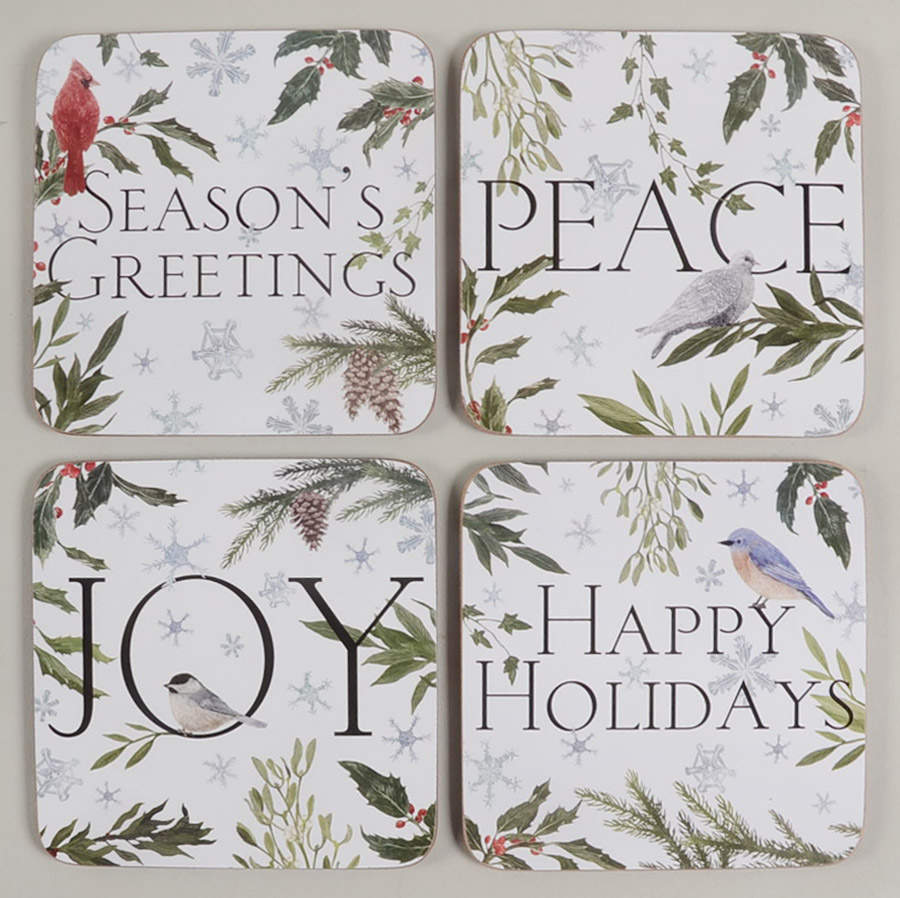 Coasters Square Corkback Coaster - Set of 4 by Pimpernel International-1