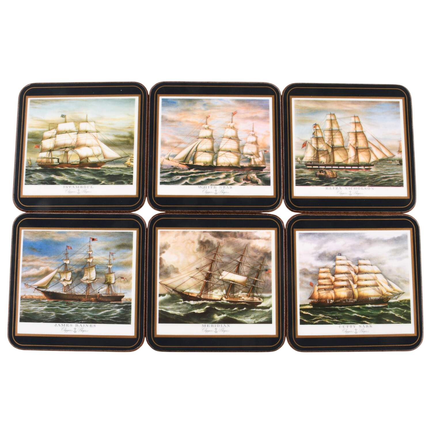 Coasters Square Corkback Coaster - Set of 6 by Pimpernel International-1