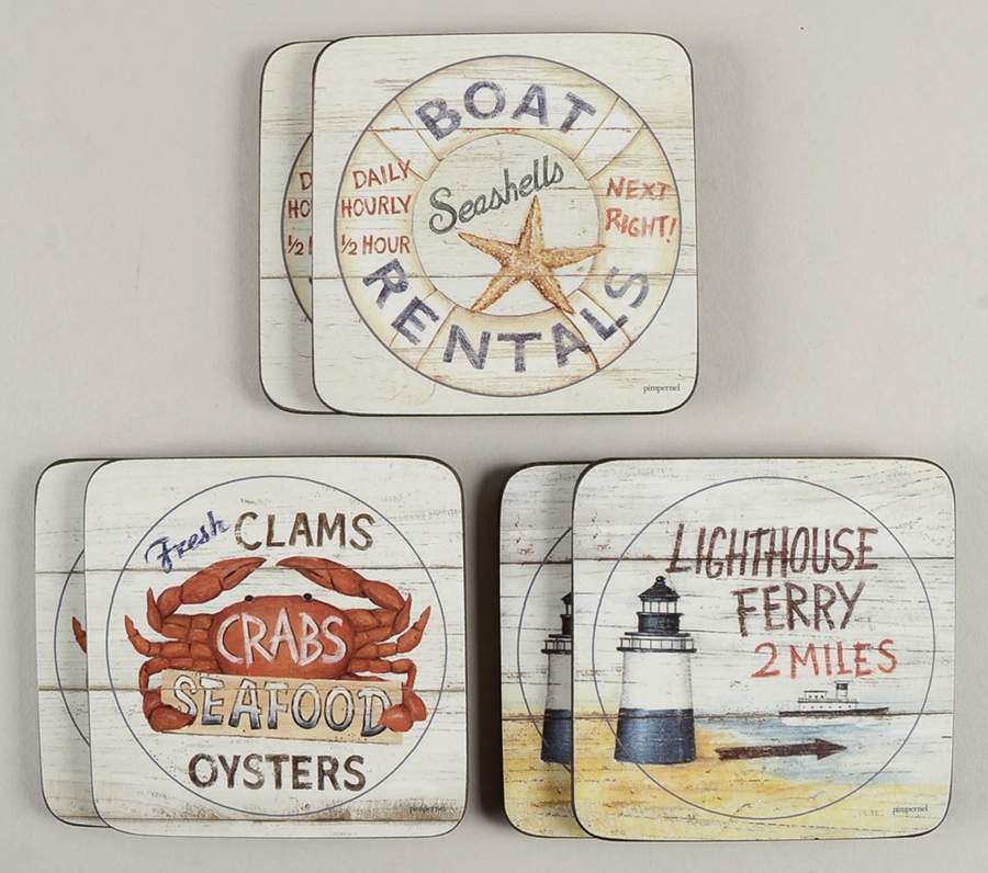 Coasters Square Corkback Coaster - Set of 6 by Pimpernel International-1