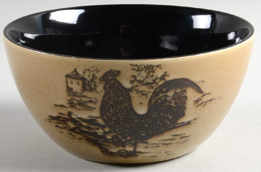 Homespun Rooster Soup/Cereal Bowl by Pfaltzgraff-1