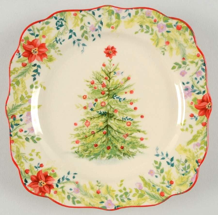 Holiday Cheer Square Salad Plate by Pioneer Woman-1