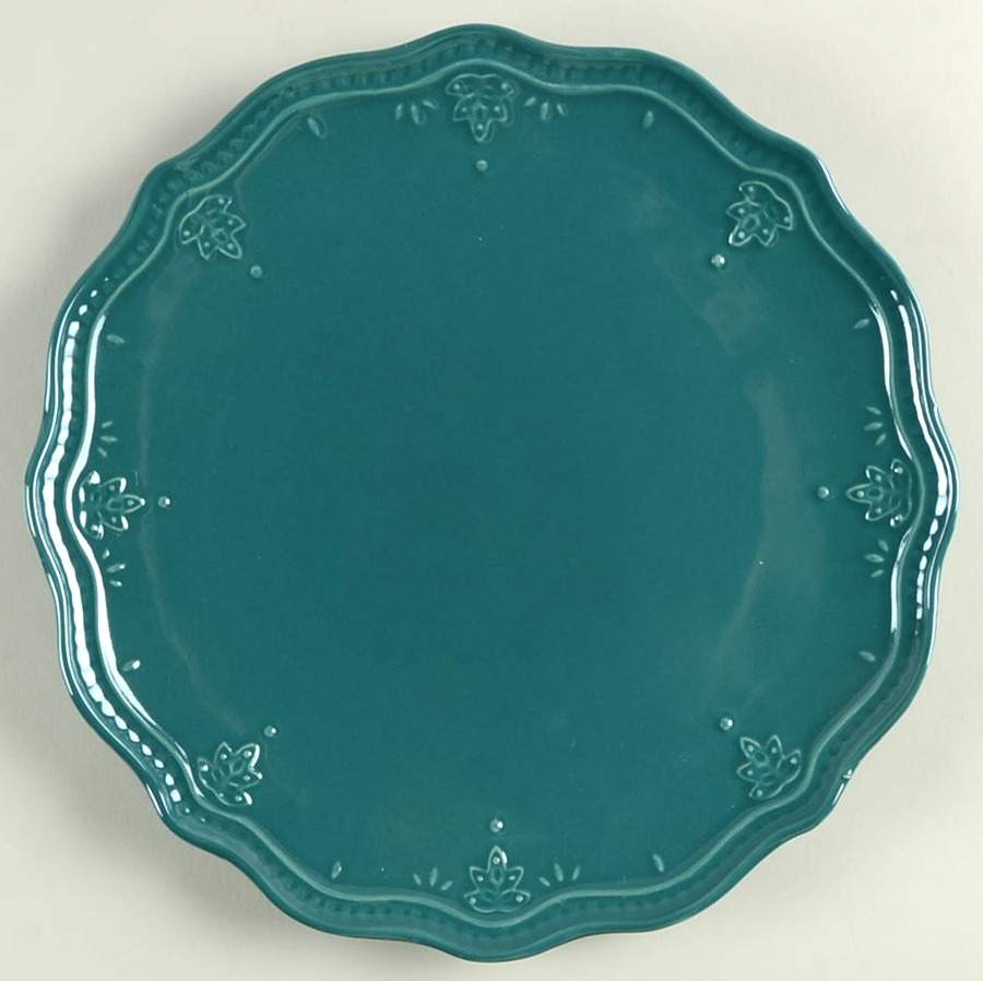 Farmhouse Lace Ocean Teal Dinner Plate by Pioneer Woman-1