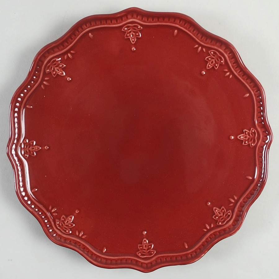 Farmhouse Lace Claret Dinner Plate by Pioneer Woman-1