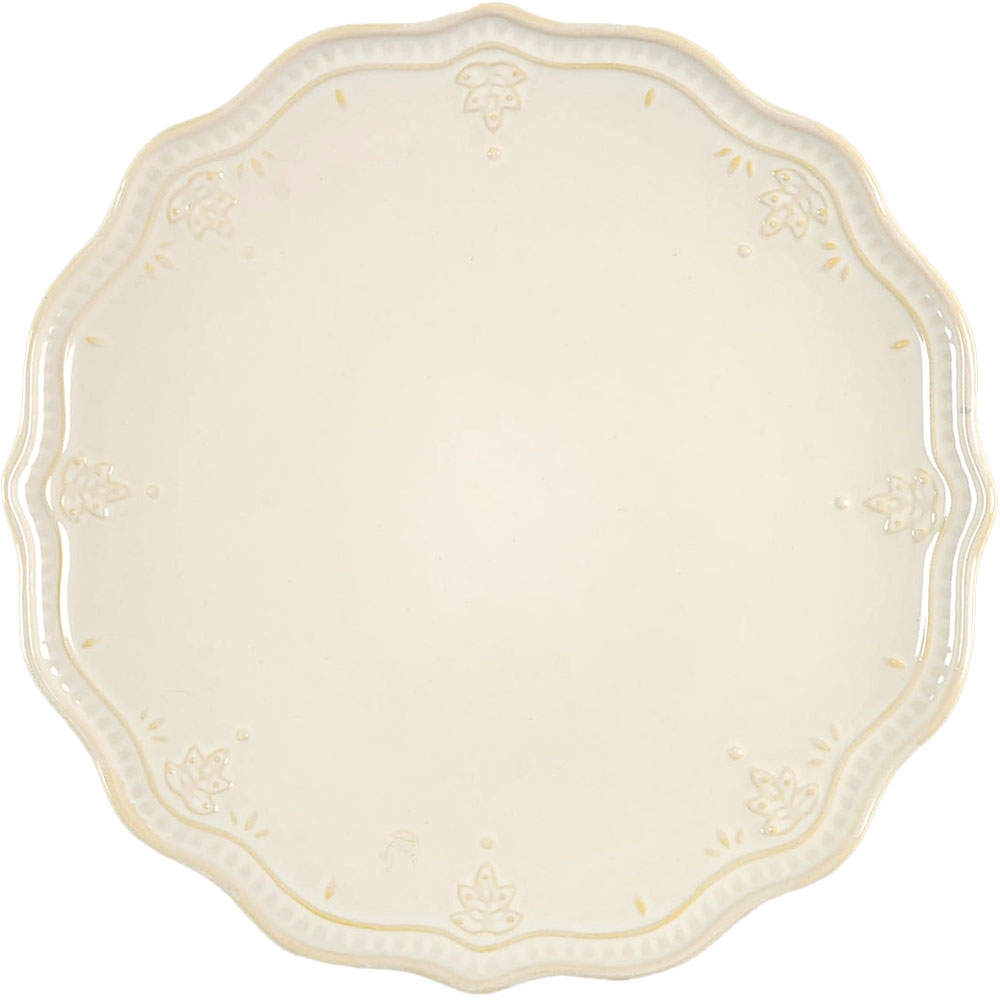 Farmhouse Lace Linen Dinner Plate by Pioneer Woman-1
