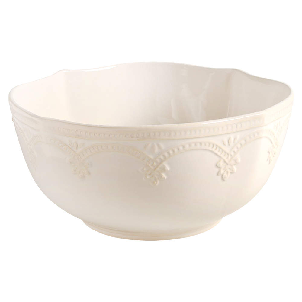 Farmhouse Lace Linen 10" Round Serving Bowl by Pioneer Woman-1