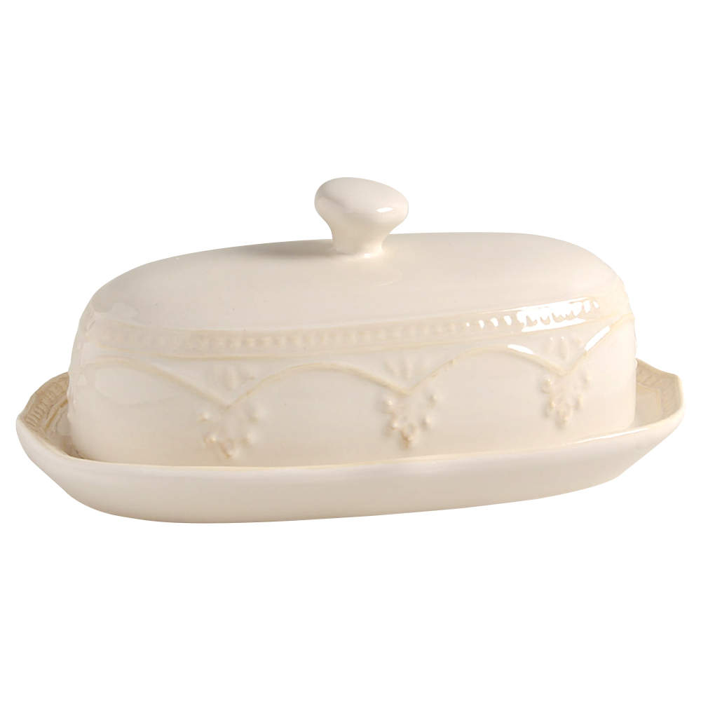 Farmhouse Lace Linen 1/4 Lb Covered Butter by Pioneer Woman-1
