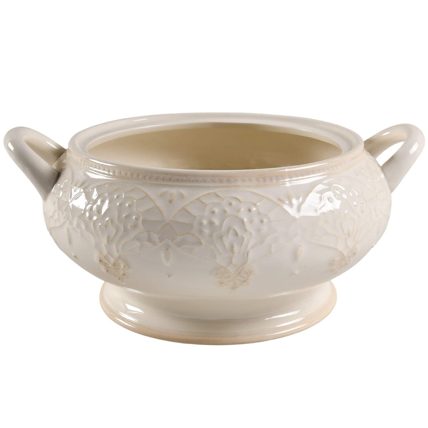 Farmhouse Lace Linen Tureen No Lid by Pioneer Woman-1