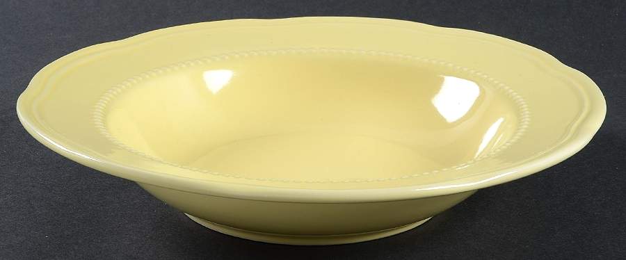 PBA46 Yellow Large Rim Soup Bowl by Pottery Barn China-1