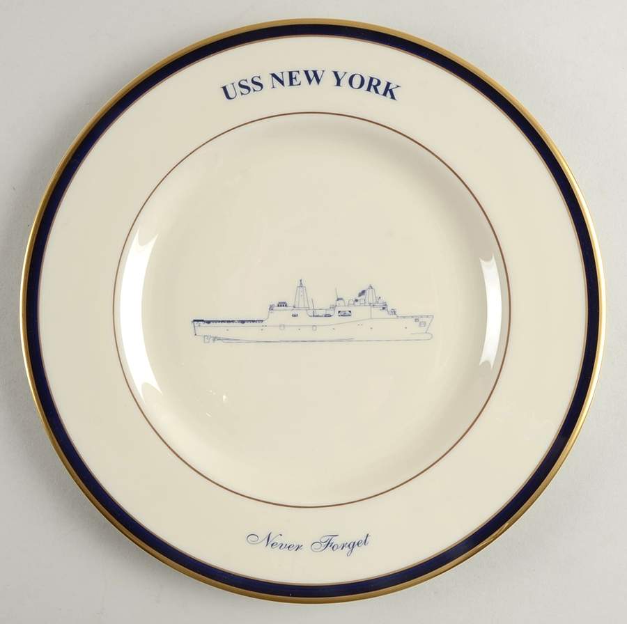 USS New York Dinner Plate by Pickard-1