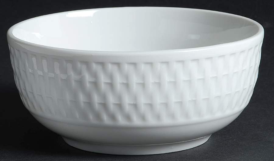White Crown Weave Soup/Cereal Bowl by Portmeirion-1