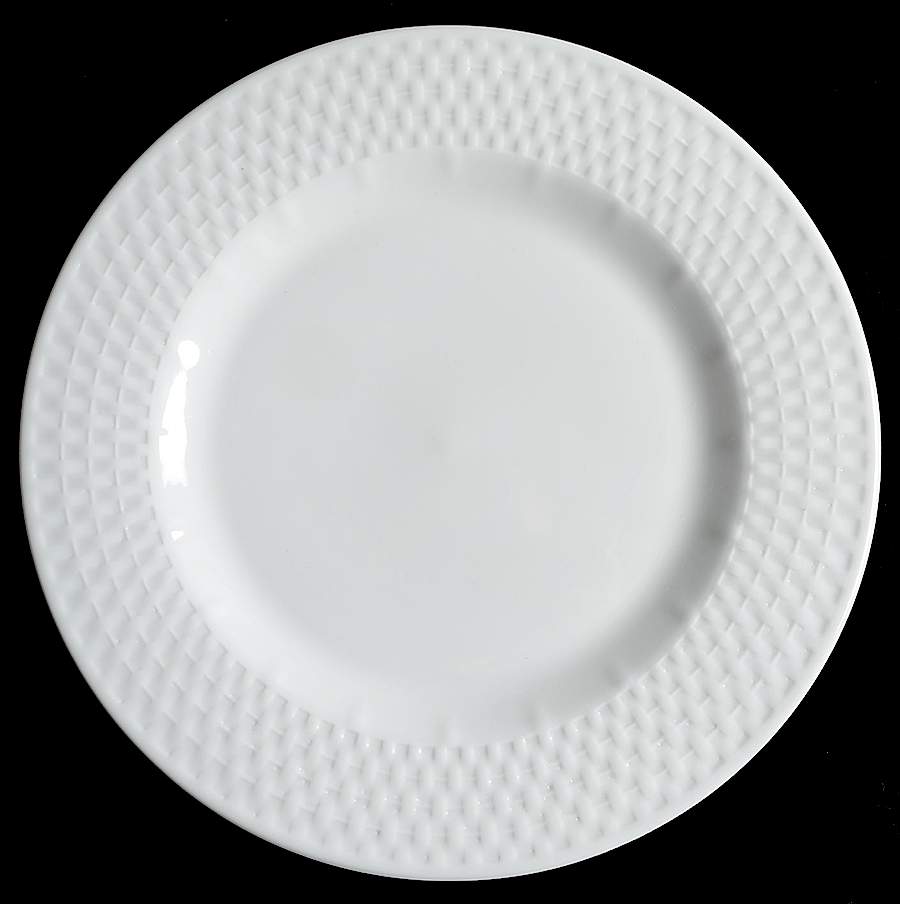 White Crown Weave Dinner Plate by Portmeirion-1
