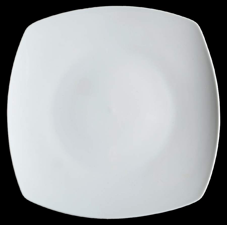Serene White (Square) Dinner Plate by Portmeirion-1