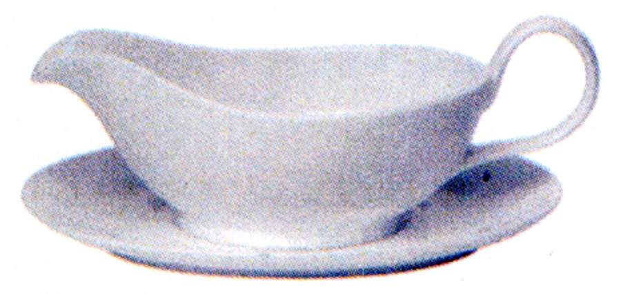 Tid Gravy Boat & Underplate by Porsgrund-1