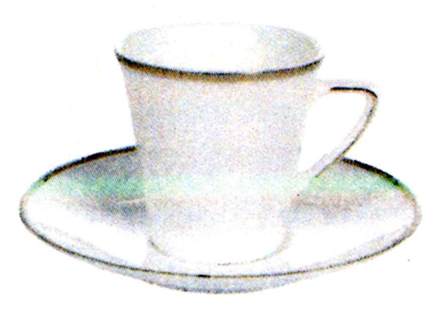 Nathalie Platinum Flat Cup & Saucer Set by Porsgrund-1