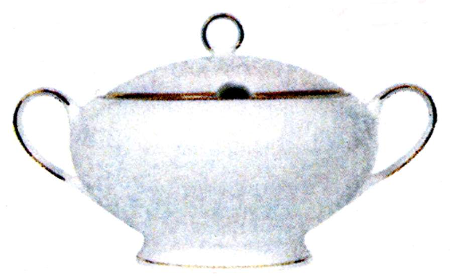 Nathalie Gold Tureen &  Lid by Porsgrund-1