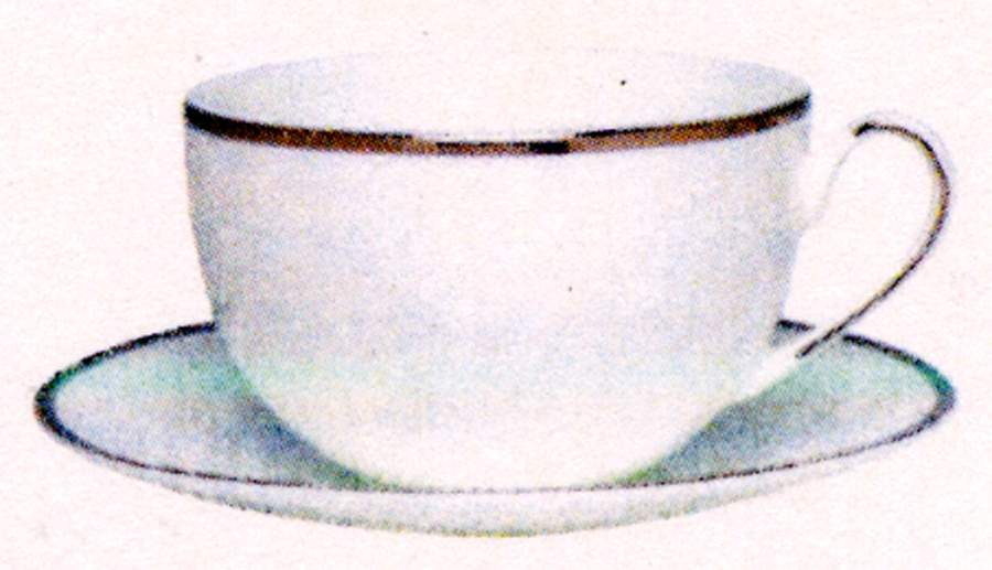 Nathalie Gold Flat Cup & Saucer Set by Porsgrund-1