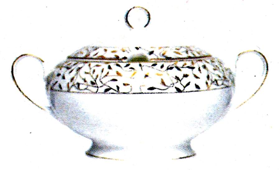 Cecilie Gold Tureen &  Lid by Porsgrund-1