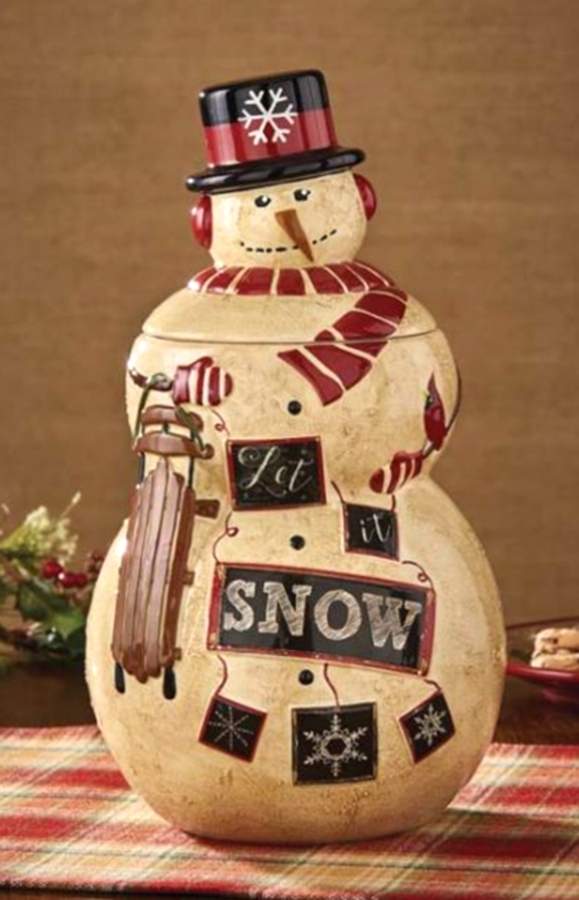 Let It Snow Figural Cookie Jar & Lid by Park Designs-1