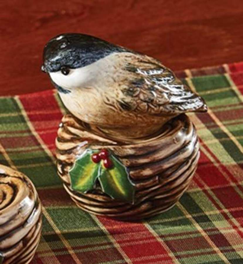 Winter Birds Stacking Figure Salt & Pepper Set by Park Designs-1