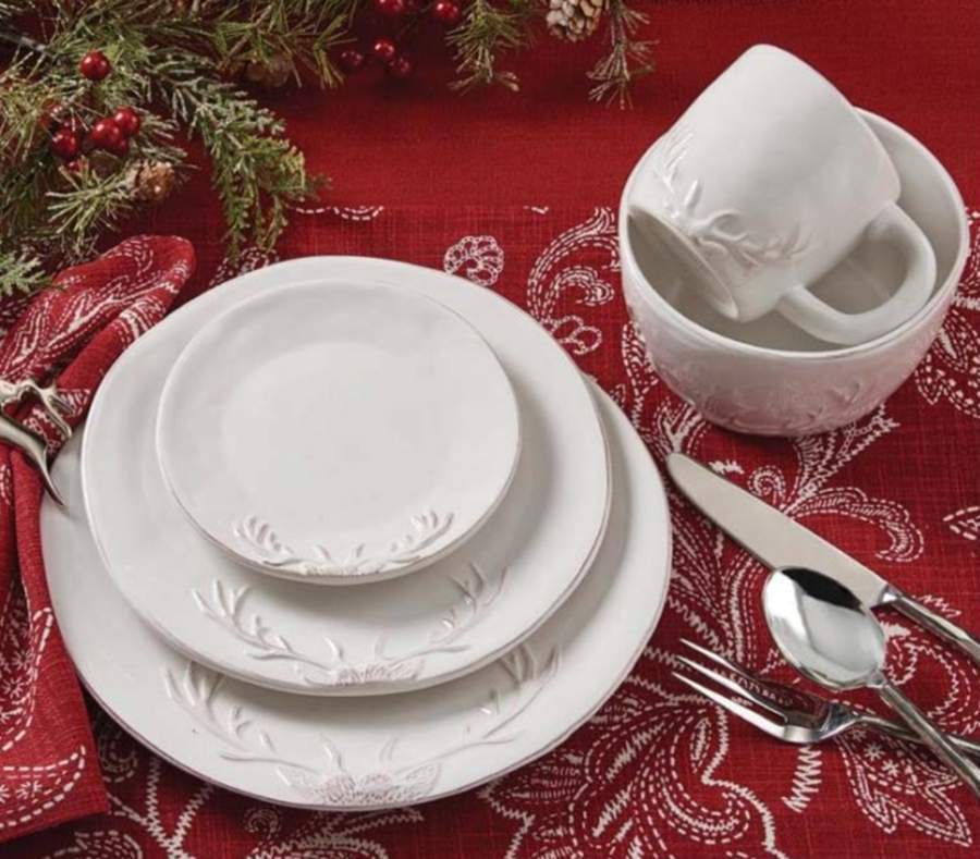 Reindeer Silhouette Dinner Plate by Park Designs-1