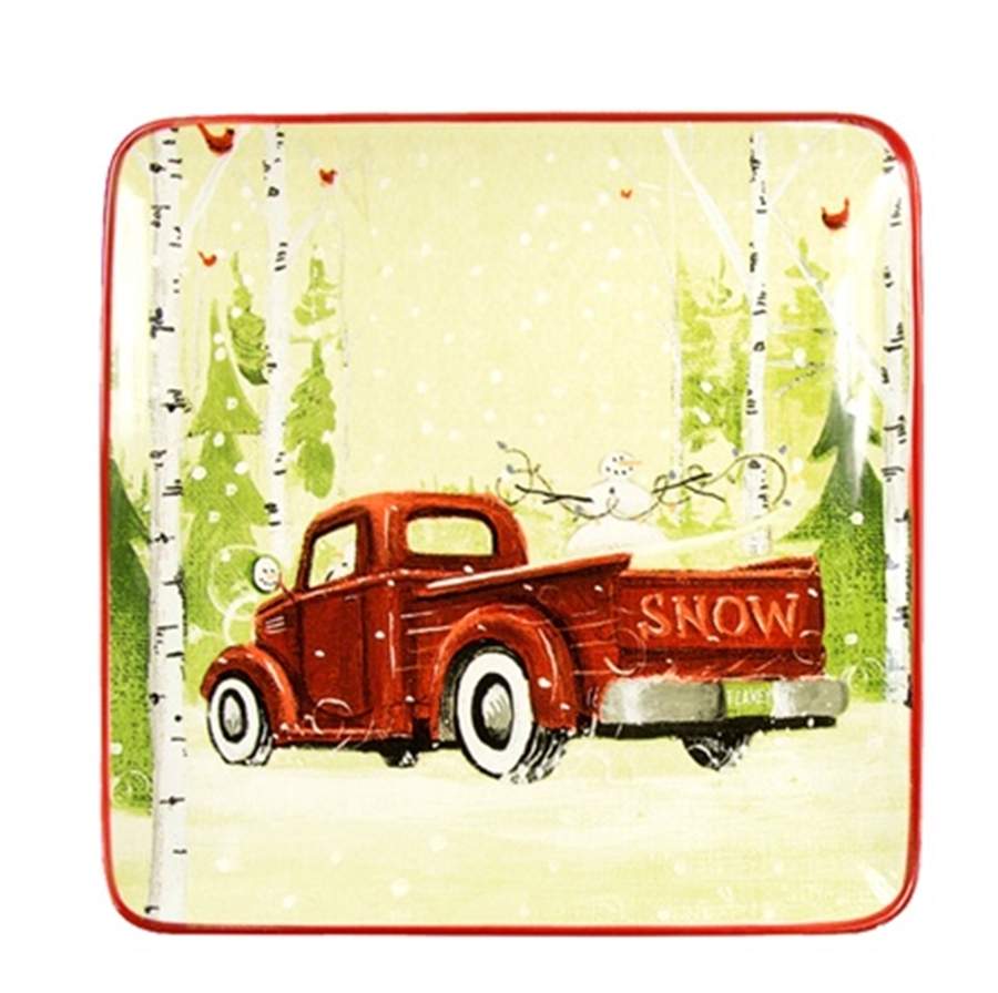 Christmas Vacation Square Salad/Dessert Plate by Park Designs-1