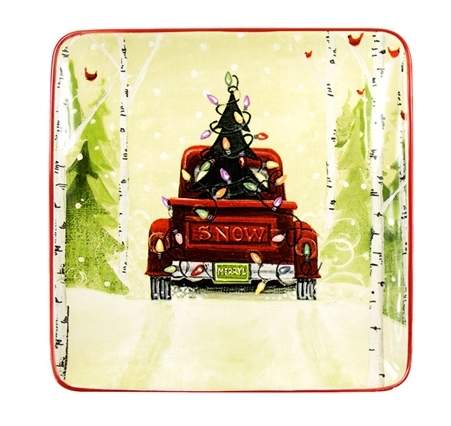 Christmas Vacation Square Salad/Dessert Plate by Park Designs-1