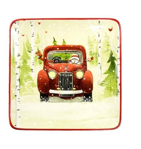 Christmas Vacation Square Salad/Dessert Plate by Park Designs-1