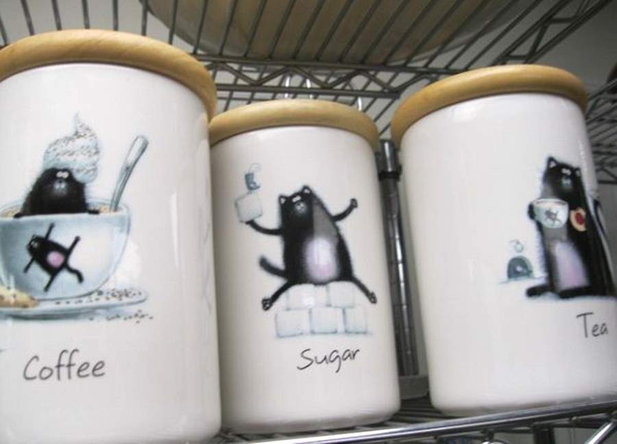Splatt Tea Canister & Wood Lid by Portmeirion-1