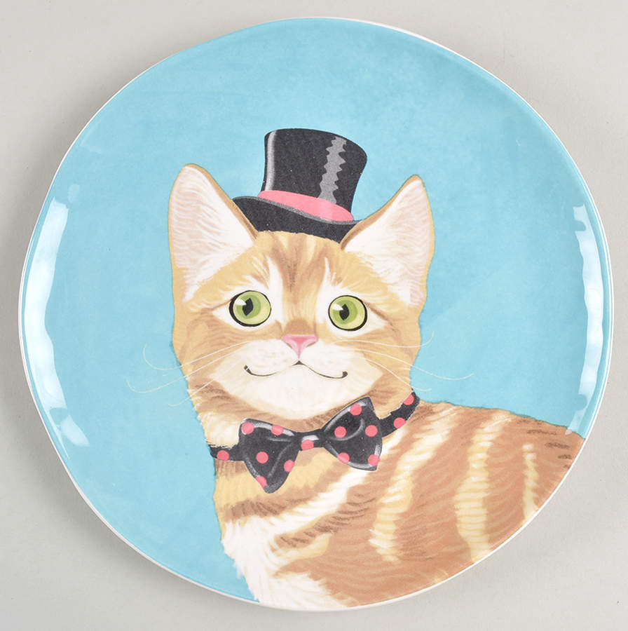 Party Cats Salad/Dessert Plate by Pier 1-1