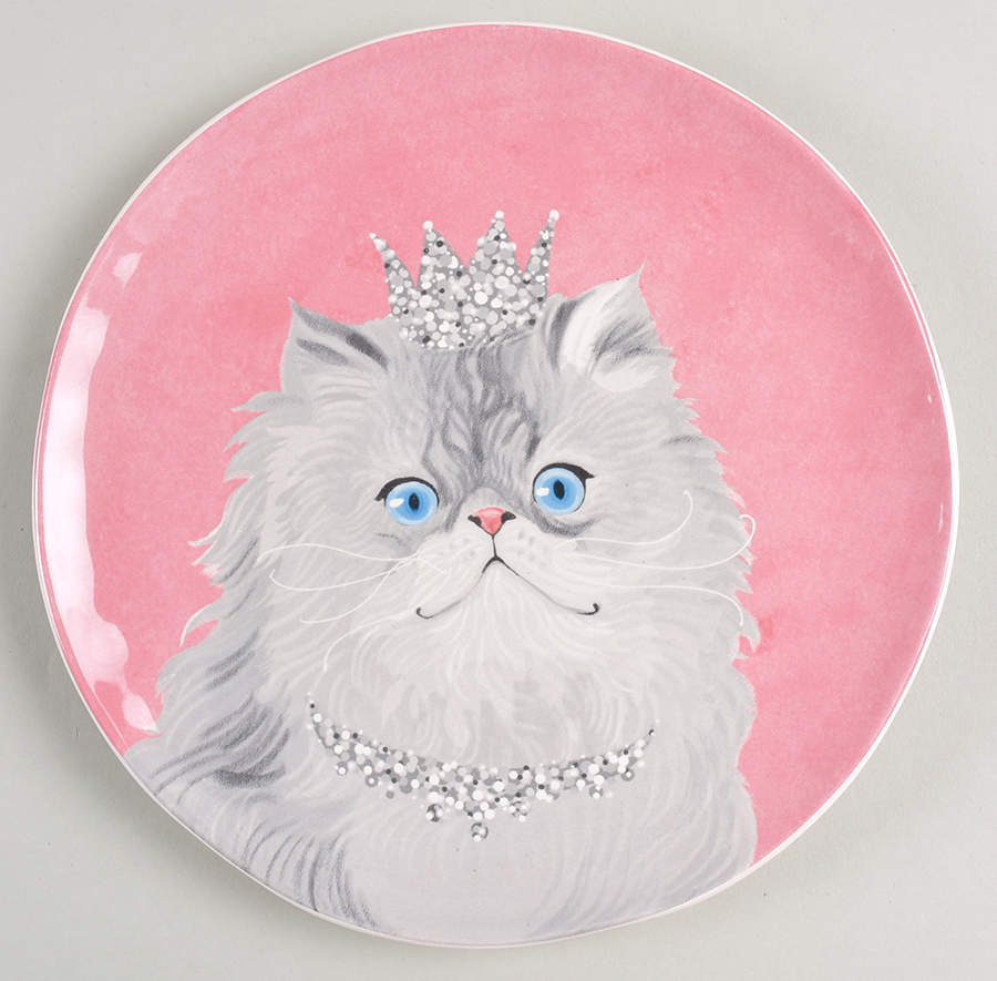 Party Cats Salad/Dessert Plate by Pier 1-1