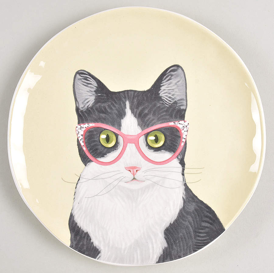 Party Cats Salad/Dessert Plate by Pier 1-1
