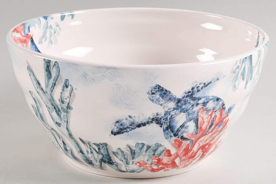 Sea Life 9" Round Serving Bowl by Pier 1-1