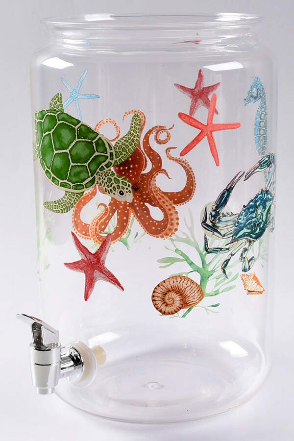 Sea Life Plastic Beverage Dispenser No Lid by Pier 1-1