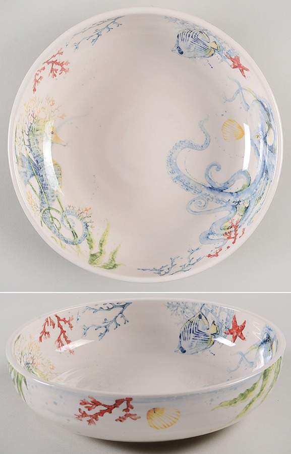 Sea Life Coupe Soup Bowl by Pier 1-1