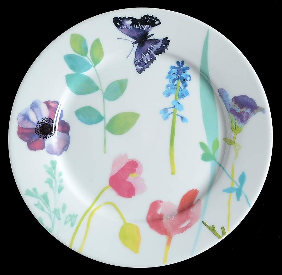 Water Garden Butterfly Salad Plate by Portmeirion-1