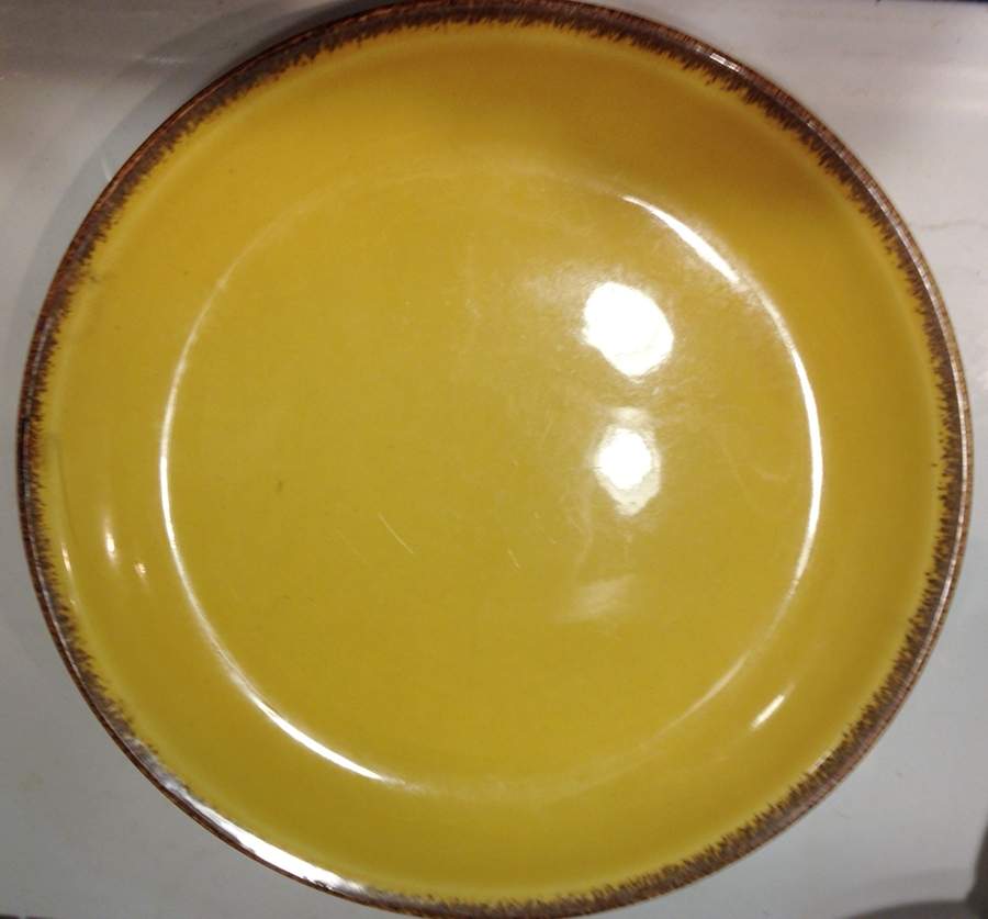 Cascade Yellow Dinner Plate by Paden City-1