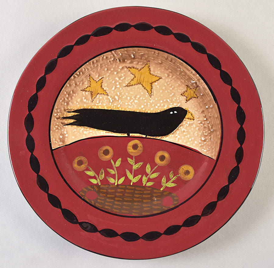 Folk Crow Salad Plate by Park Designs-1