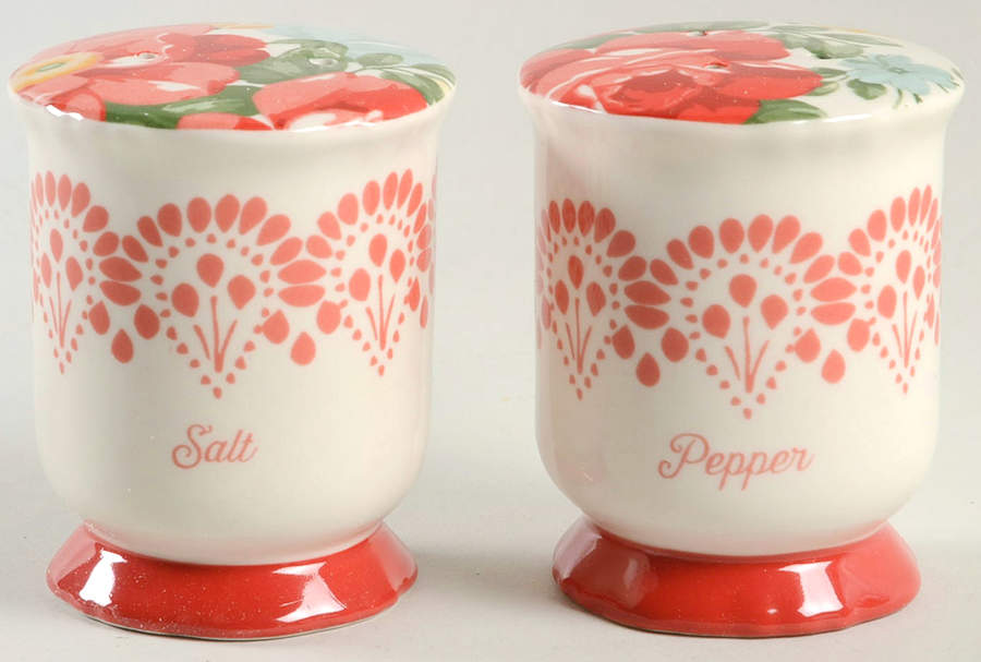 Vintage Floral Salt & Pepper Set by Pioneer Woman-1