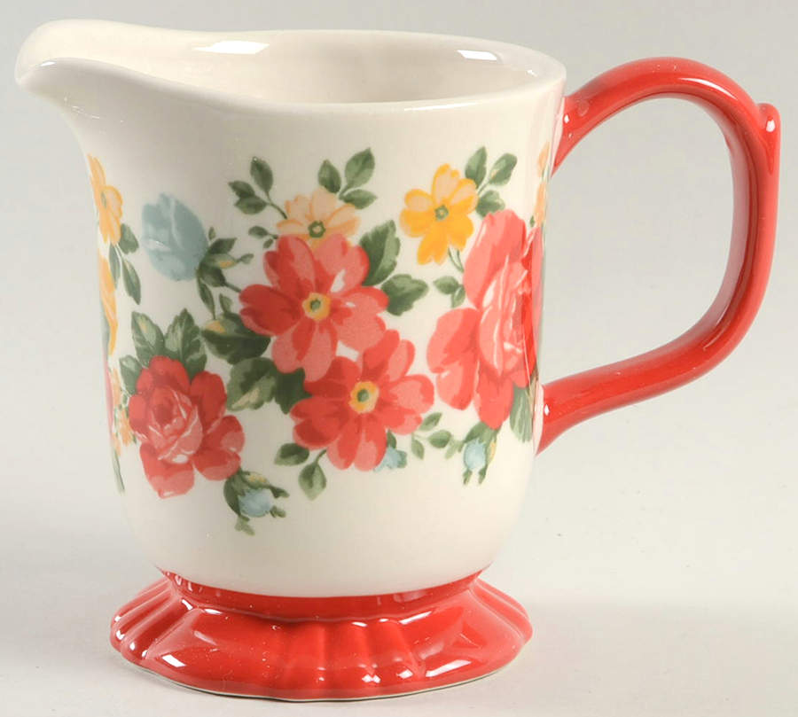 Vintage Floral Creamer by Pioneer Woman-1