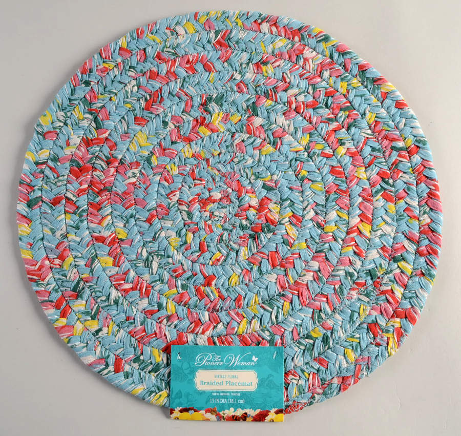 Vintage Floral Round Fabric Placemat by Pioneer Woman-1