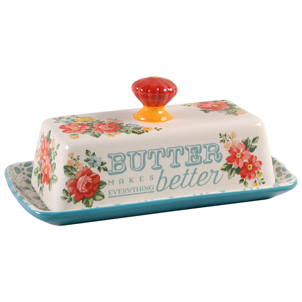 Vintage Floral 1/4 Lb Covered Butter by Pioneer Woman-1