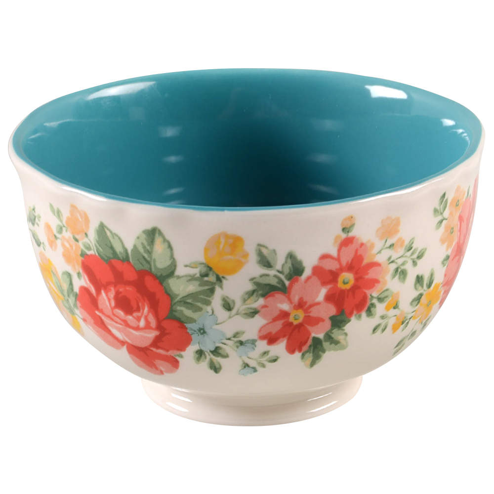 Vintage Floral Footed Soup/Cereal Bowl by Pioneer Woman-1