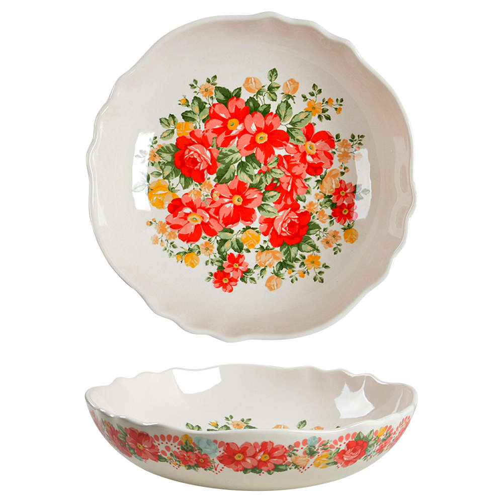 Vintage Floral 13" Pasta Serving Bowl by Pioneer Woman-1
