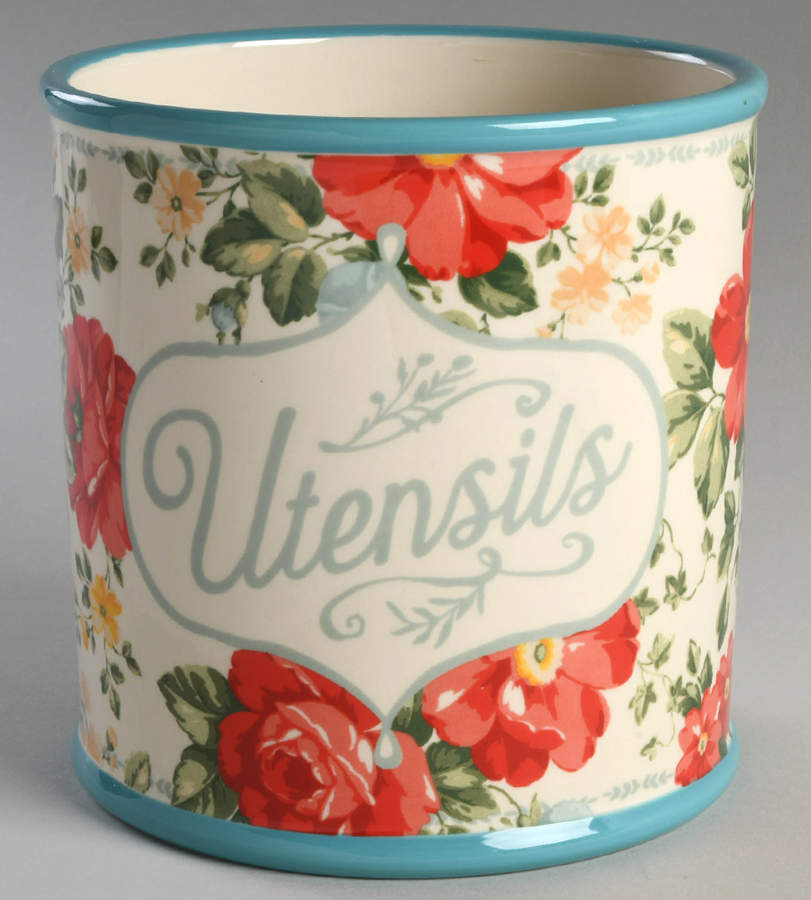 Vintage Floral Utensil Holder by Pioneer Woman-1