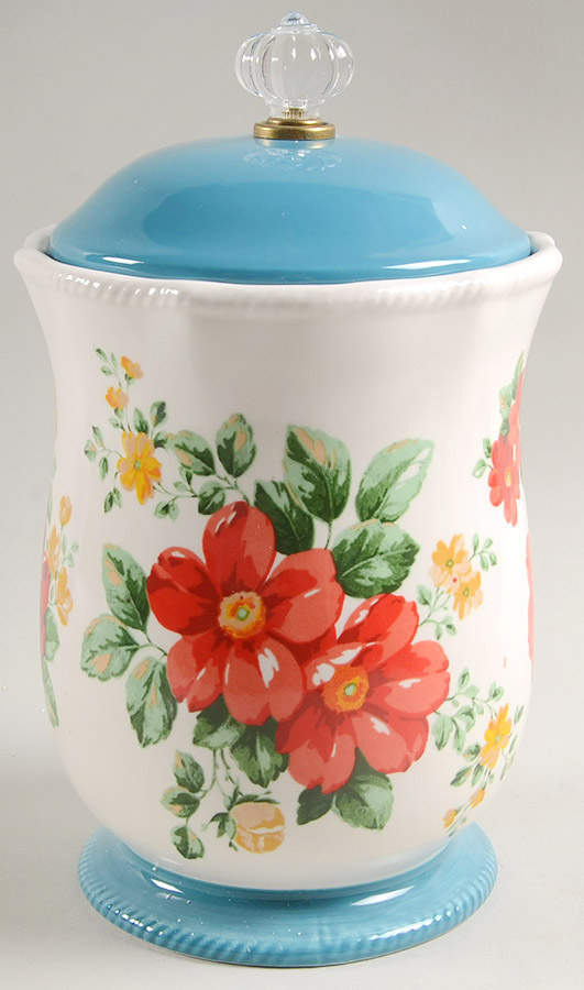 Vintage Floral Medium Canister & Lid by Pioneer Woman-1