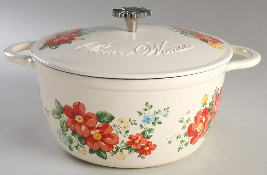 Vintage Floral 5 Qt Dutch Oven by Pioneer Woman-1