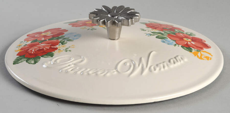 Vintage Floral Lid for 3 Qt Cast Iron Dutch Oven by Pioneer Woman-1