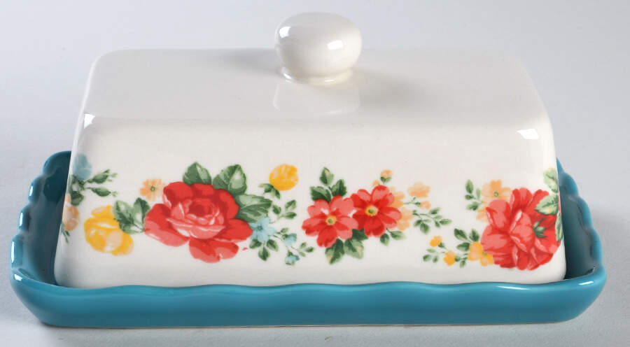 Vintage Floral 1/4 Lb Covered Butter by Pioneer Woman-1
